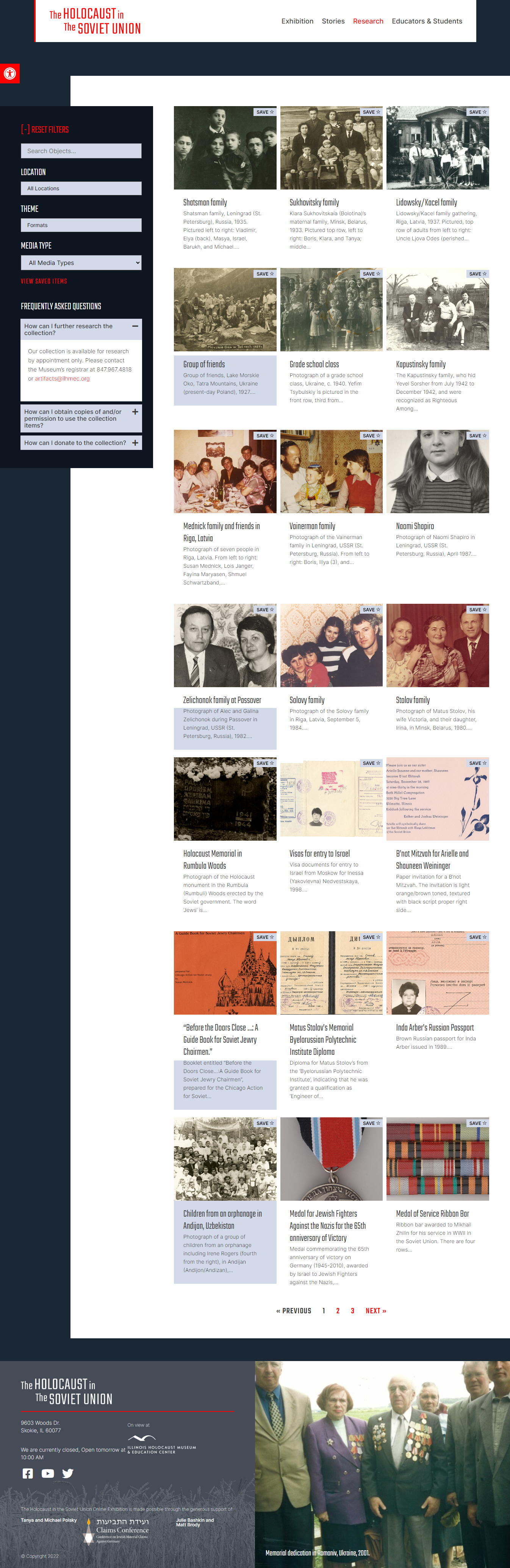 Holocaust in the Soviet Union Exhibition Research Page